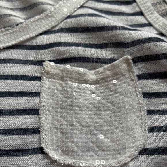 Angela Mara Tank Top with Sparkle Dots on Pocket and around Neck - Size XL - Picture 2 of 7